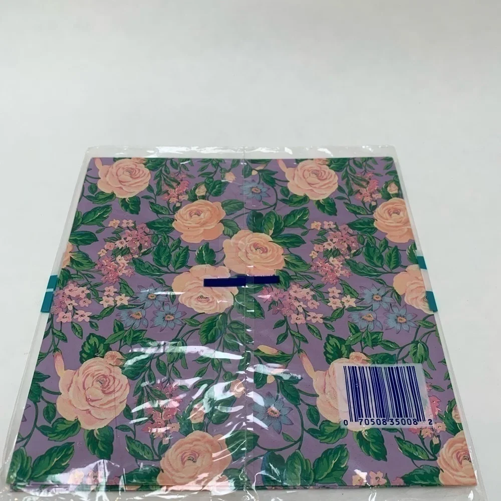 Vintage Gift Wrap Wrapping Paper Cleo Disney Floral set of 2 NIP